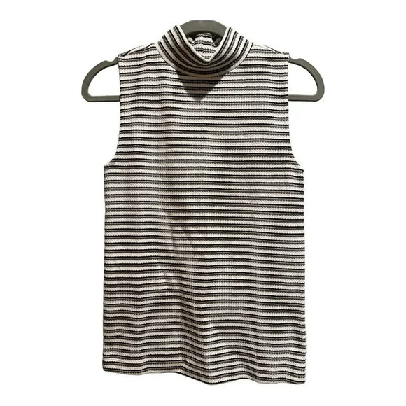 NWT Size S Loft Striped Mock Neck - Picture 1 of 5